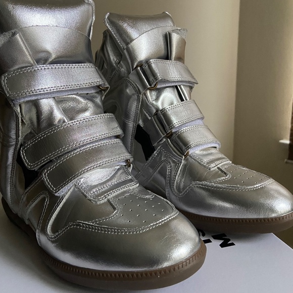 Isabel Marant Bekett Sneaker Gun Metal Silver - Picture 7 of 16